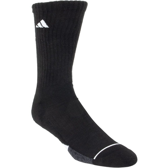New Adidas Men’s Cushioned Aeroready Compression 3 Pack Crew Socks - Picture 1 of 4